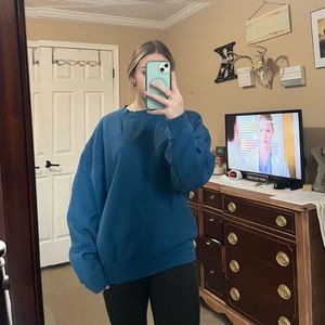 plain blue sweatshirt